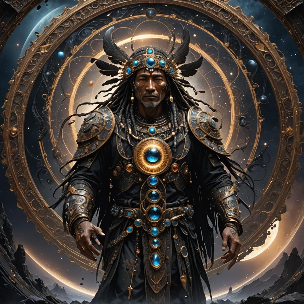 Elegant Crescent Moon with Angel in Dark Fantasy Style