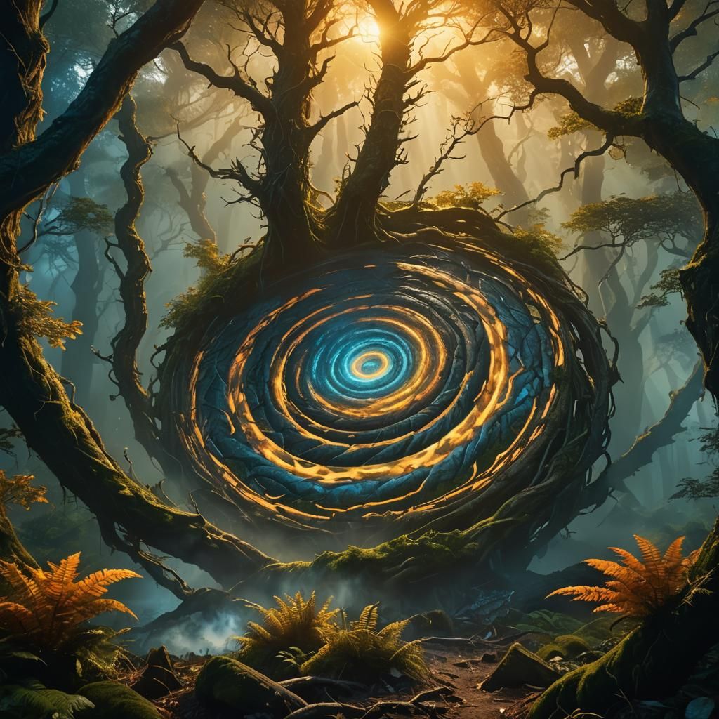 Mystical Forest Tornado Concept Art