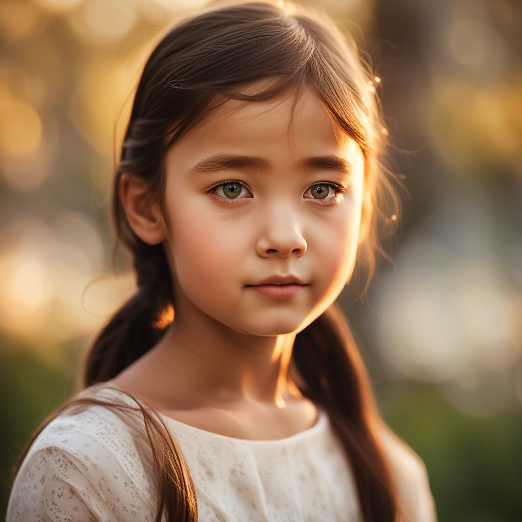 Delicate Girl Portrait in Natural Light