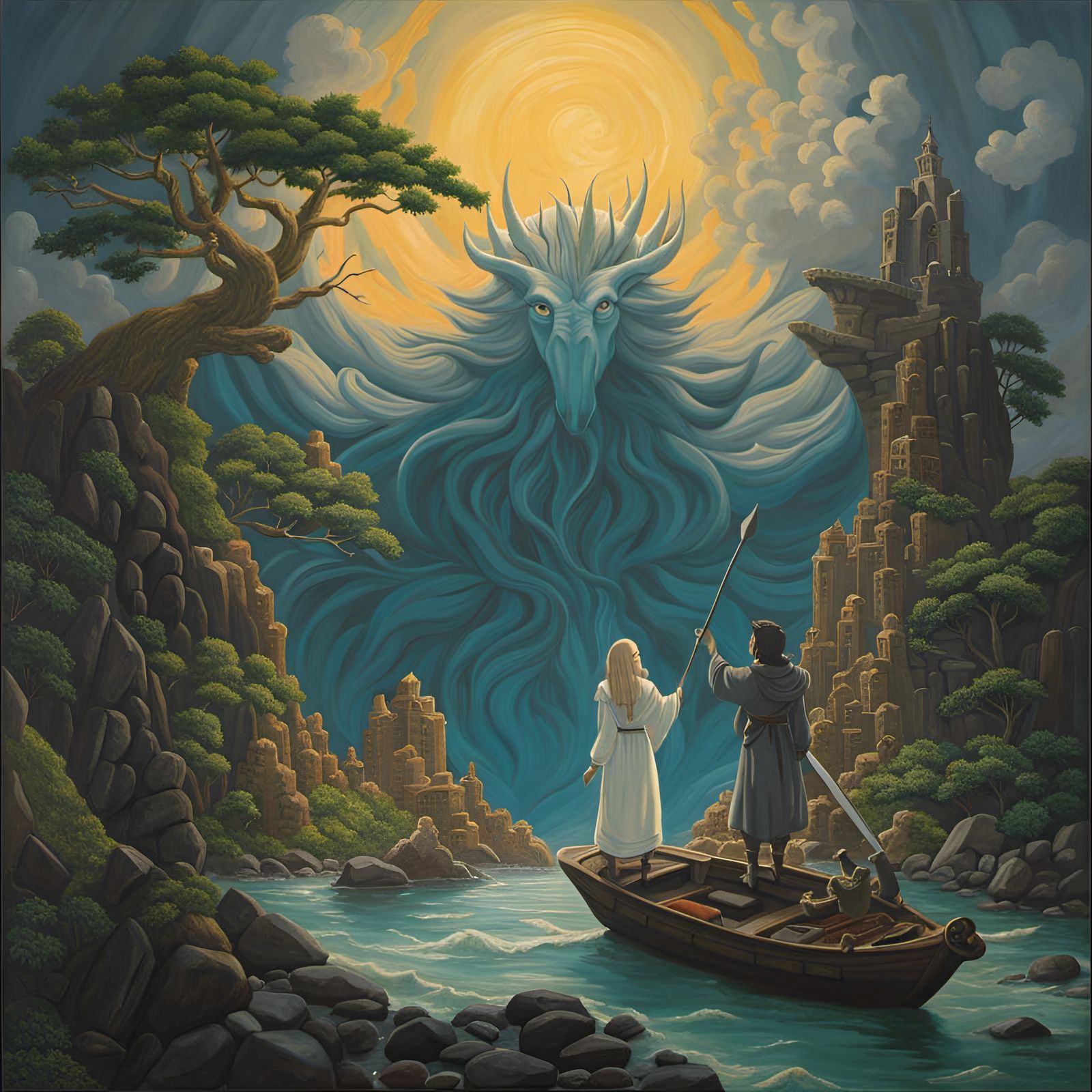 Epic Battle Between Good and Evil, Ghibli Style