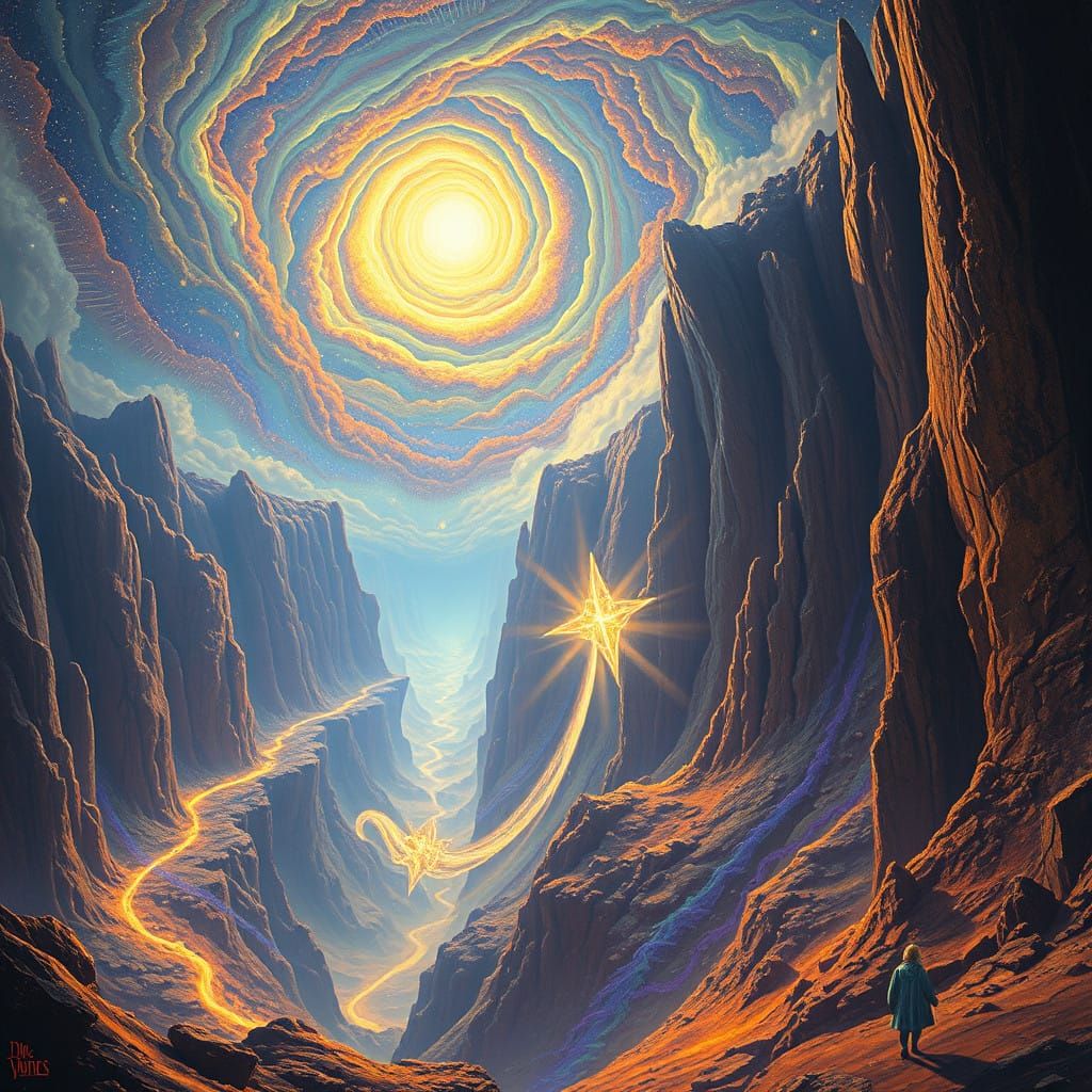 Dreamlike Cosmos: Shattered Realities and Celestial Vortex