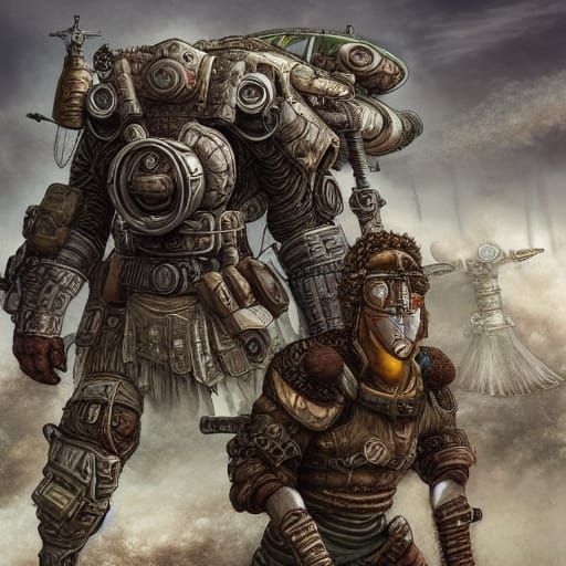 Post-Apocalyptic Dieselpunk Warrior