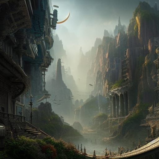 Epic Cinematic Morning Digital Matte Painting