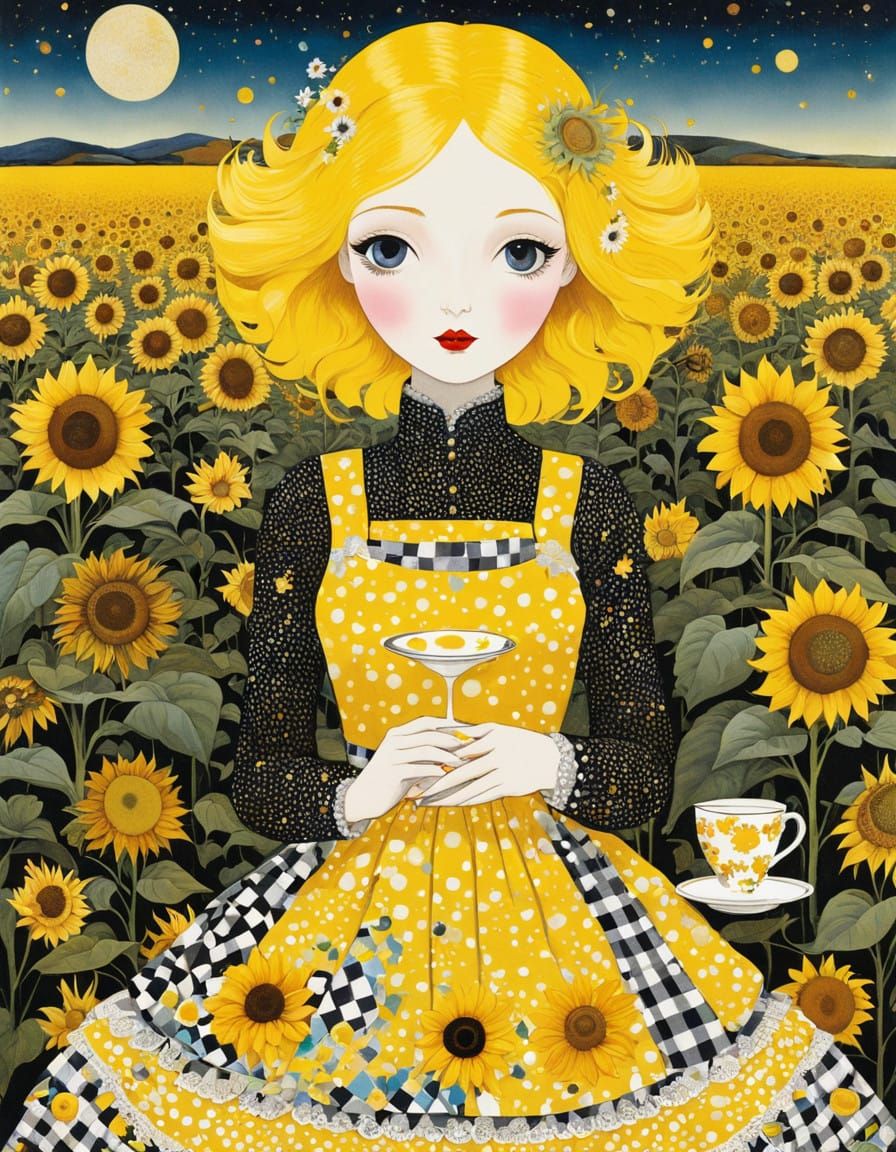 terrazzo, dress-up doll, teacup