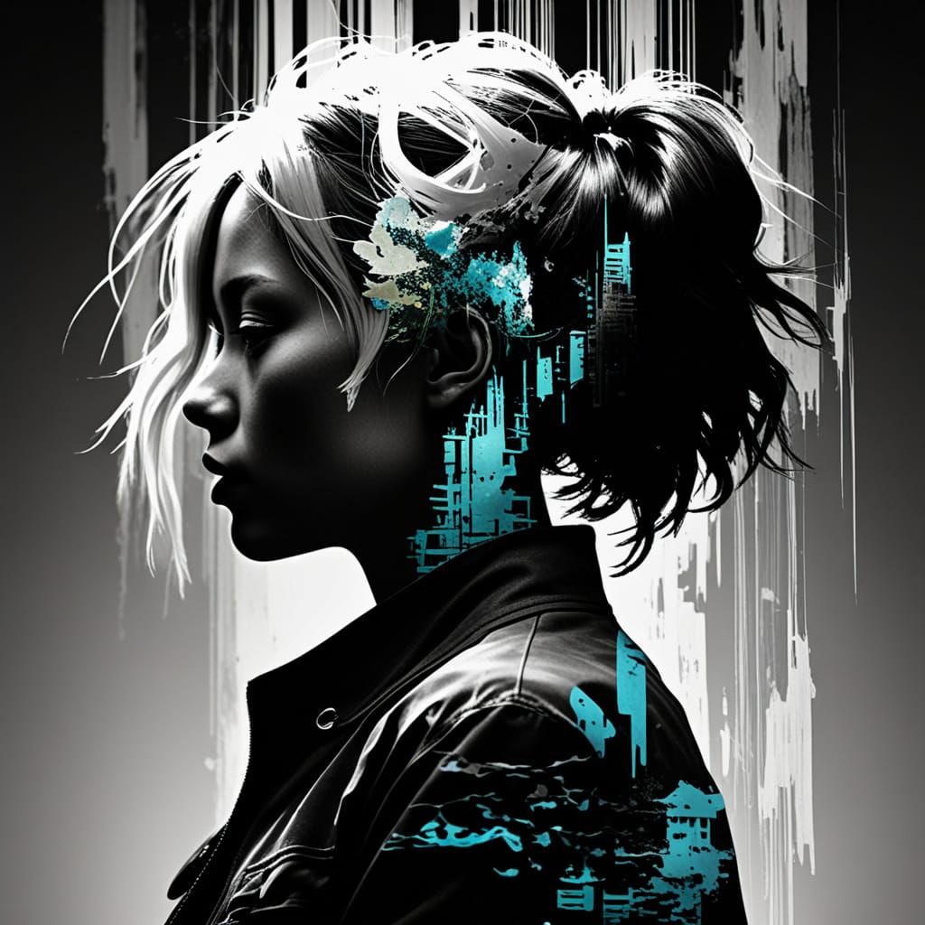 Grotesque Silhouettes in a Cyberpunk Aesthetic