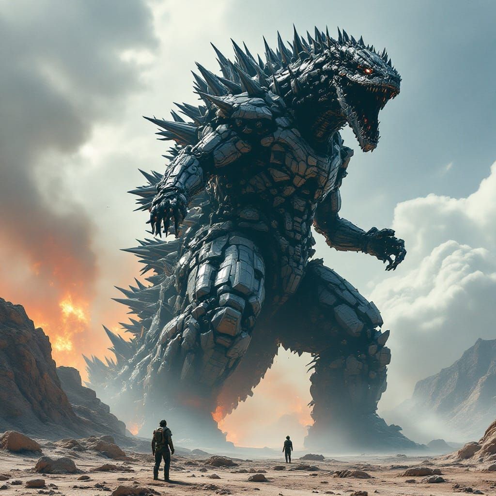 Gargantuan Mechagodzilla Earth Forged from Star Wars Ships