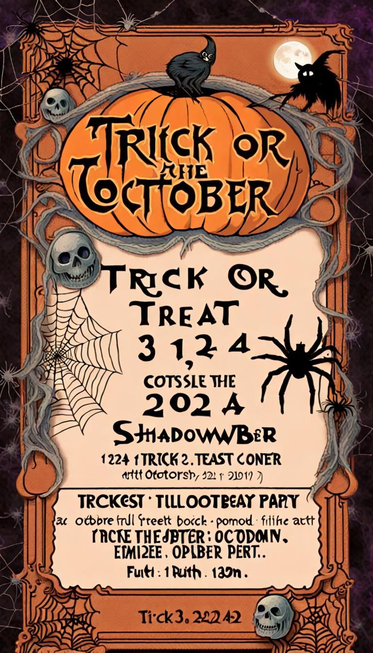 Spooky Halloween Party Invitation with Fortune Teller