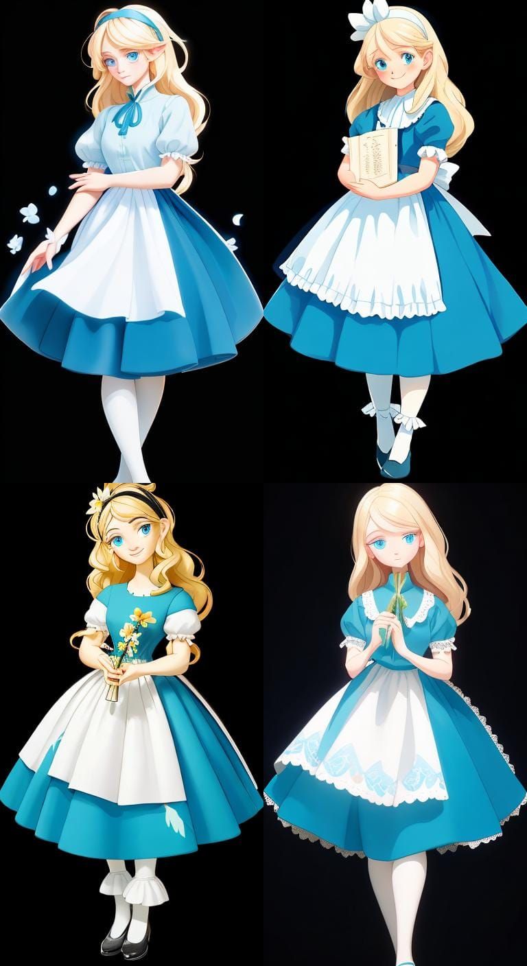 Alice in Wonderland Inspired Young Woman