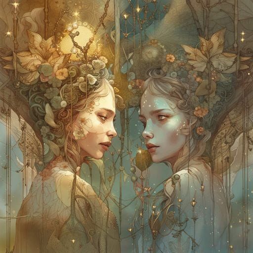 Enchanting Fairy Princess Mirror Portrait