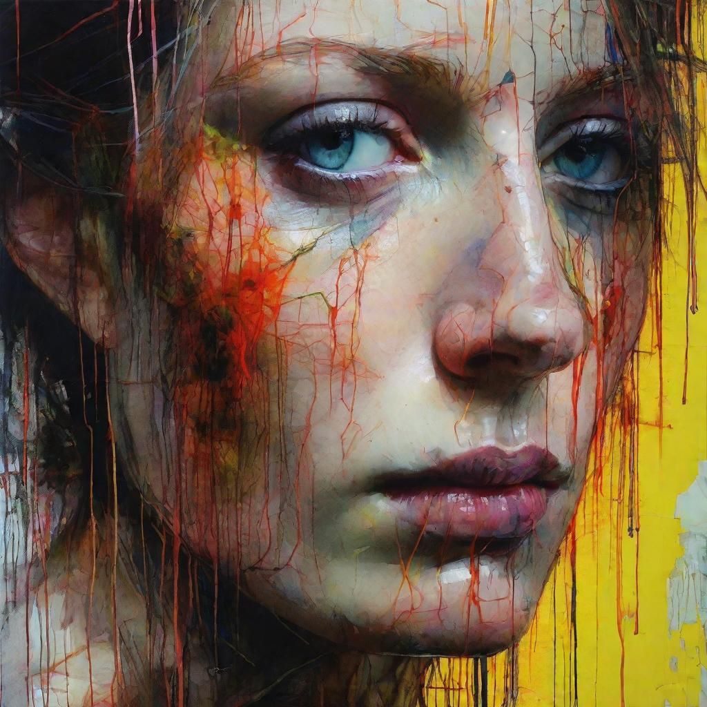 Glowing Neon Horror in HDR Style