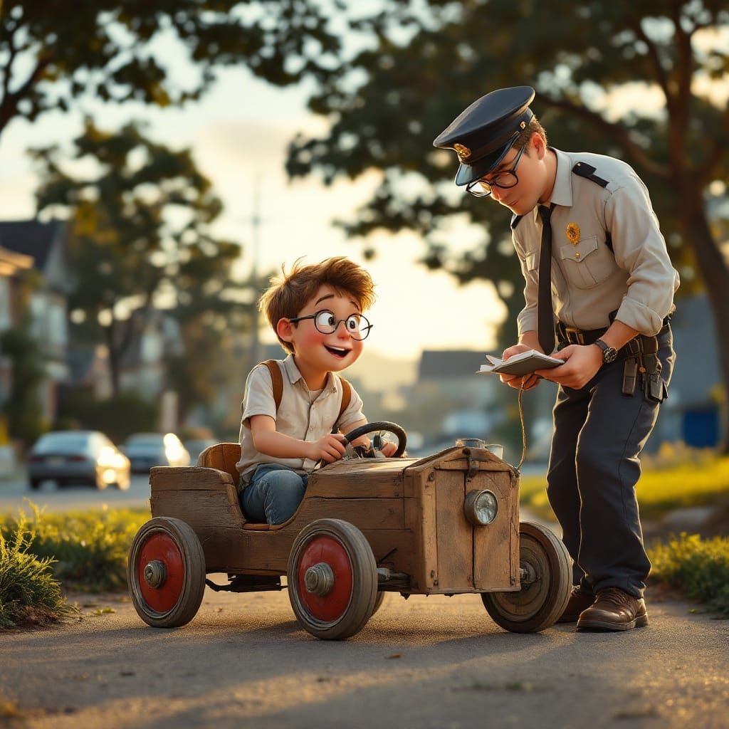 Young Boy Receives Ticket for Handheld Telephone