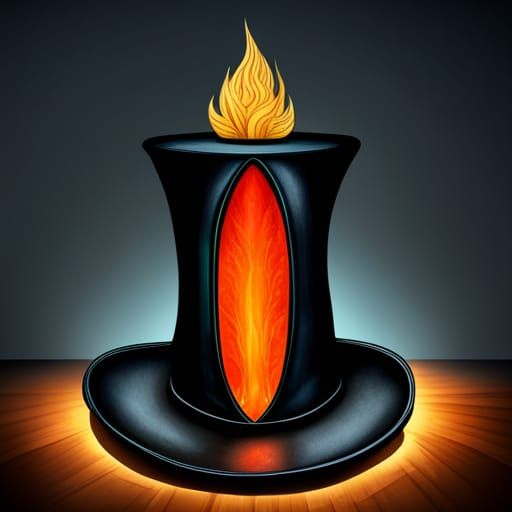 Gothic Top Hat with Glowing Eye