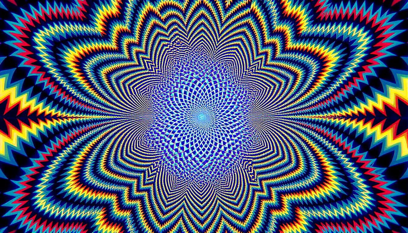 Ominous Optical Illusion in Action Painting Style