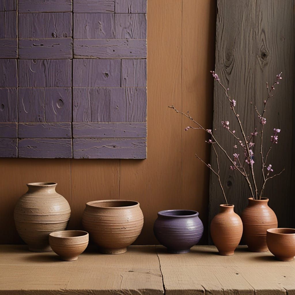 Serenely Earthy Mingei-Inspired Pottery Scene