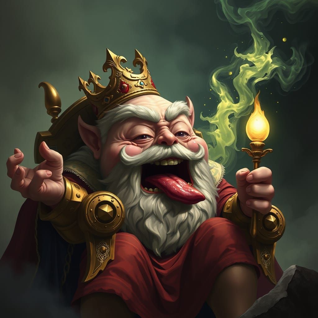 Gluttonous King Enthroned: An Image of Greed