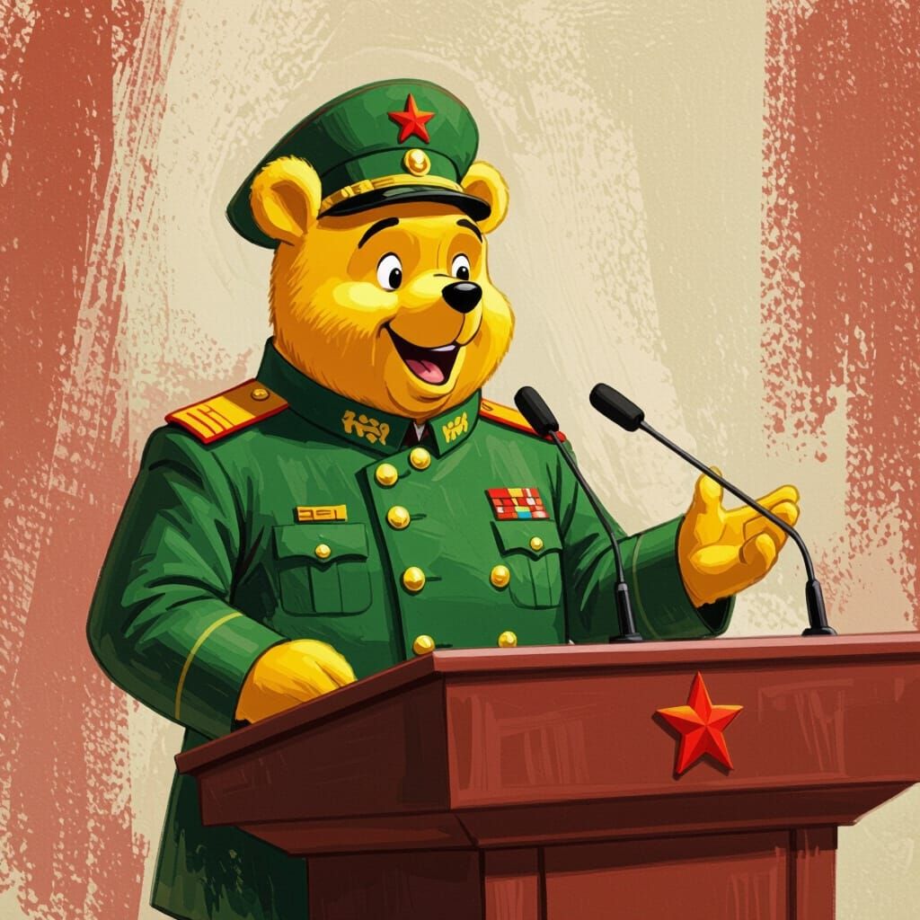 Winnie the Pooh as Communist Military Officer