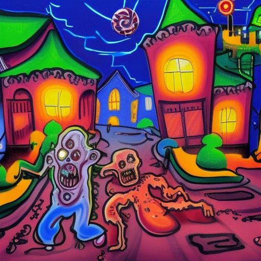 Zombie Feast: Candyland Gouache Horror