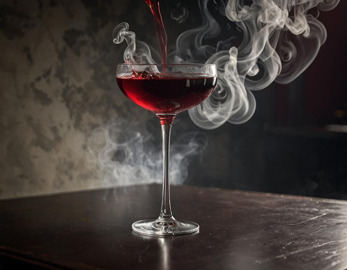 Dramatic Cocktail in Wes Anderson Style