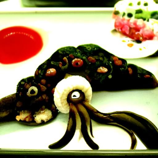 Octopus Sushi Digital Art