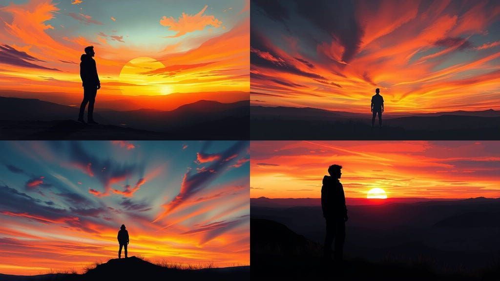 Silhouette at Twilight: A Painterly Landscape