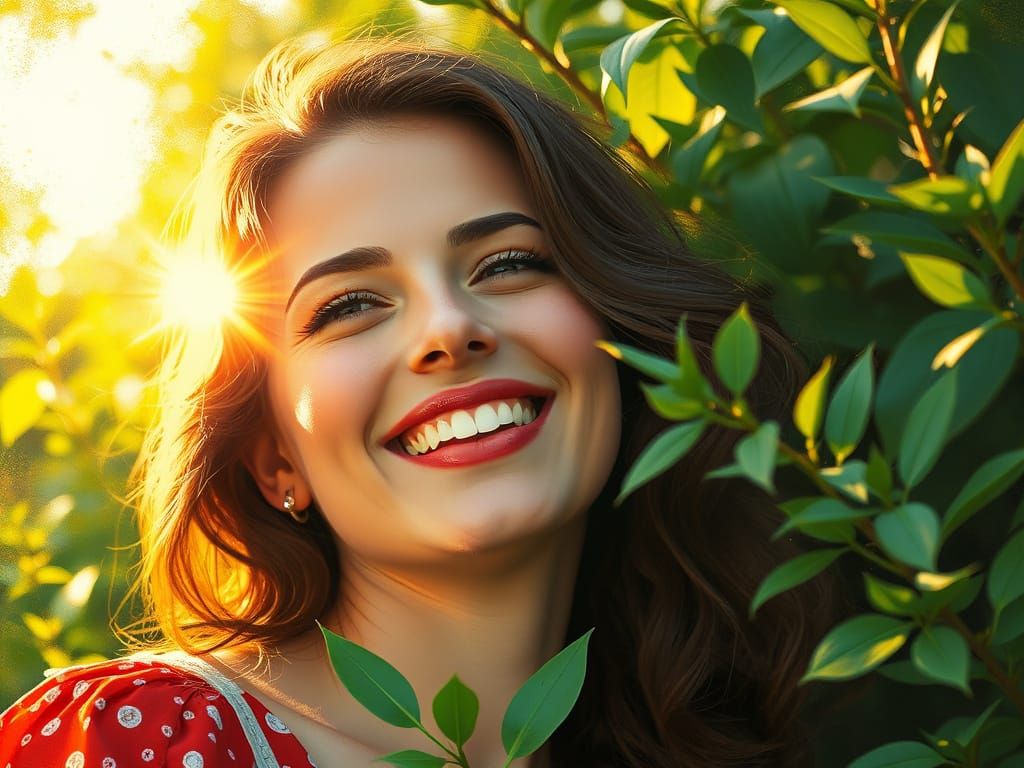 Warmth of Joy in a Sunny Moment