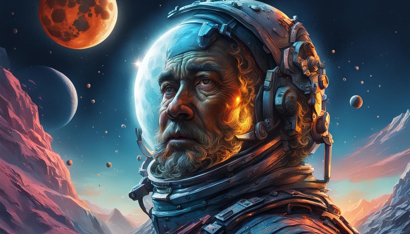 Hyperrealistic Moon with Dramatic Lighting