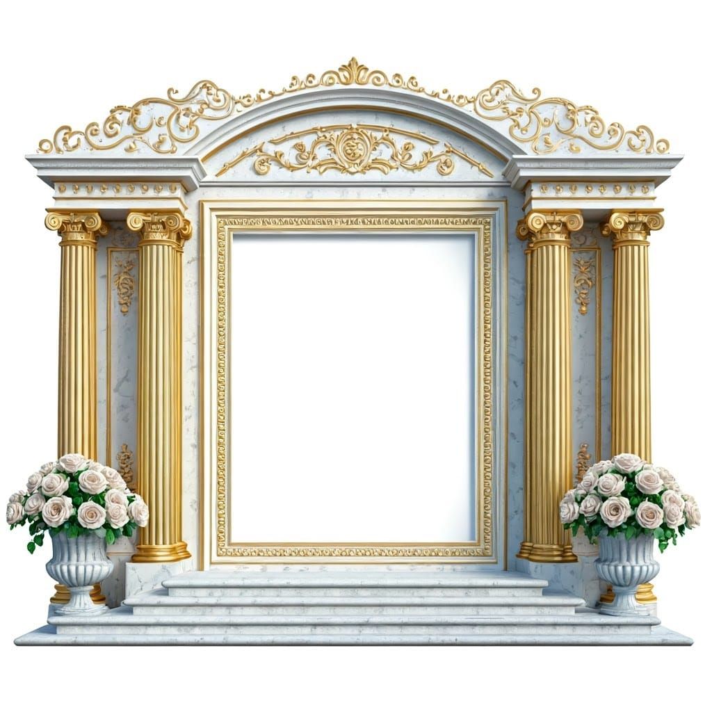 Luxurious Hasidic Title Page in 3D Design