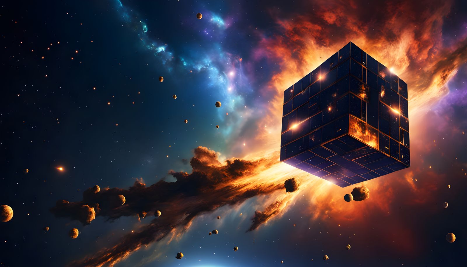 Nebula with Comet Tail