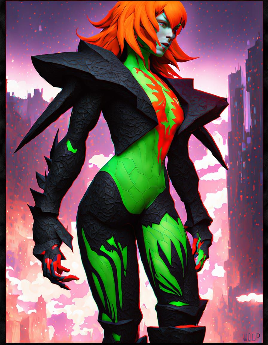 Monster Girl Gwen Tennyson in 3D Anime Style