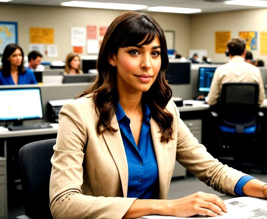 Hollywood Star Lois Lane in Newsroom Chic