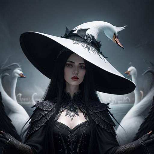Swan in Witch Hat: Epic Digital Matte Painting
