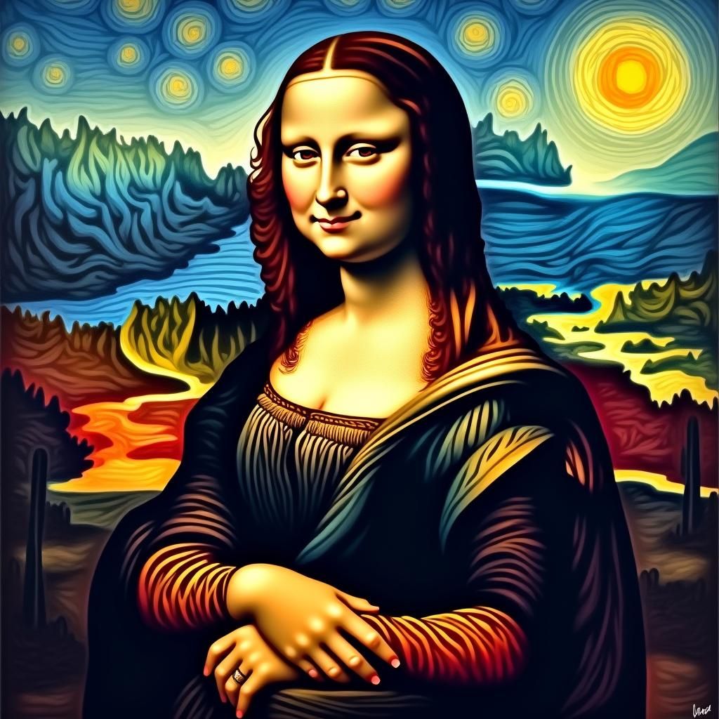 Mona Lisa Meets Starry Night