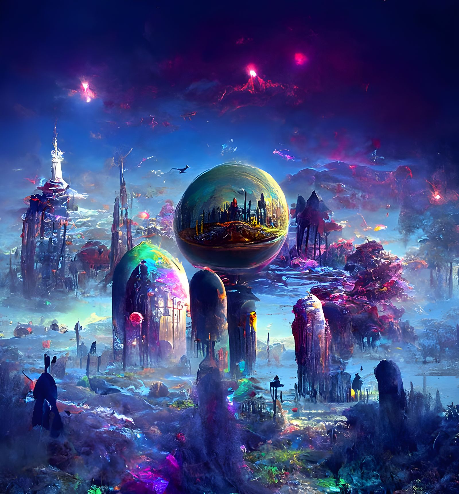 Post-Apocalyptic Alien in Psychedelic Wonderland