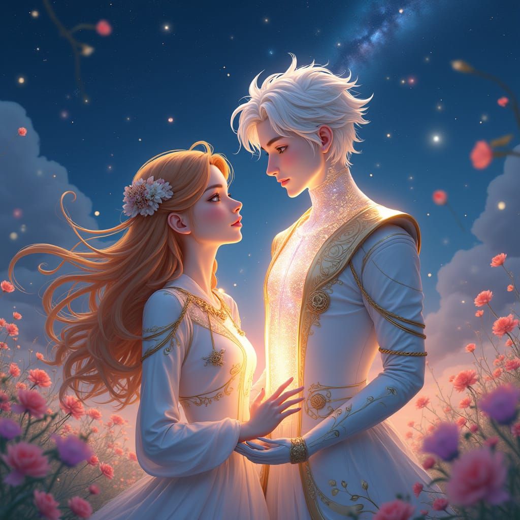 Soulful Harmony in Celestial Bloom