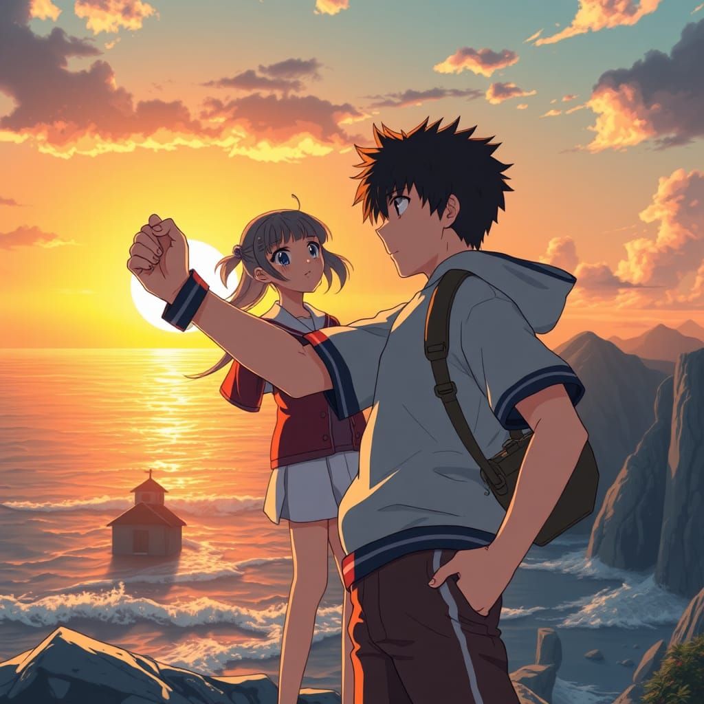 Shonen anime tomboy love story action manga set in Shikoku