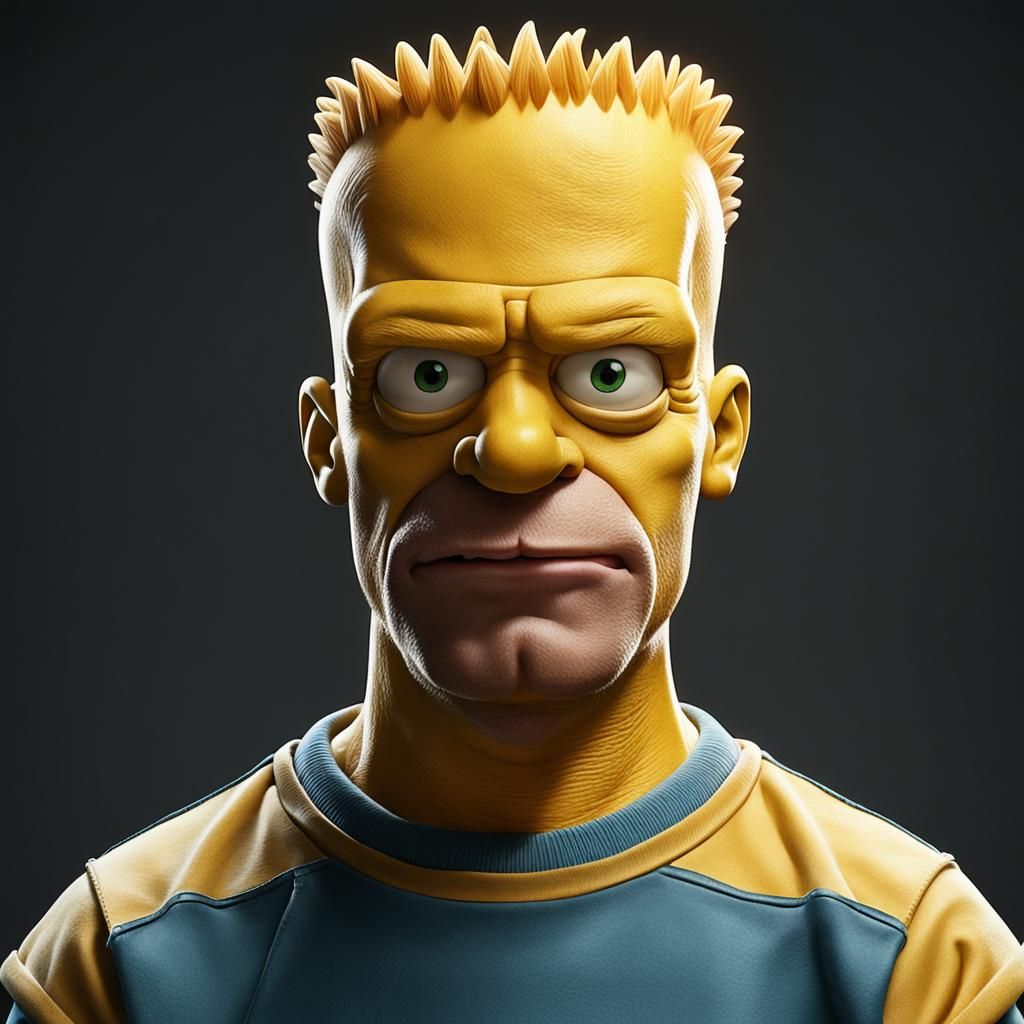 Realistic Human Bart Simpson in 4K