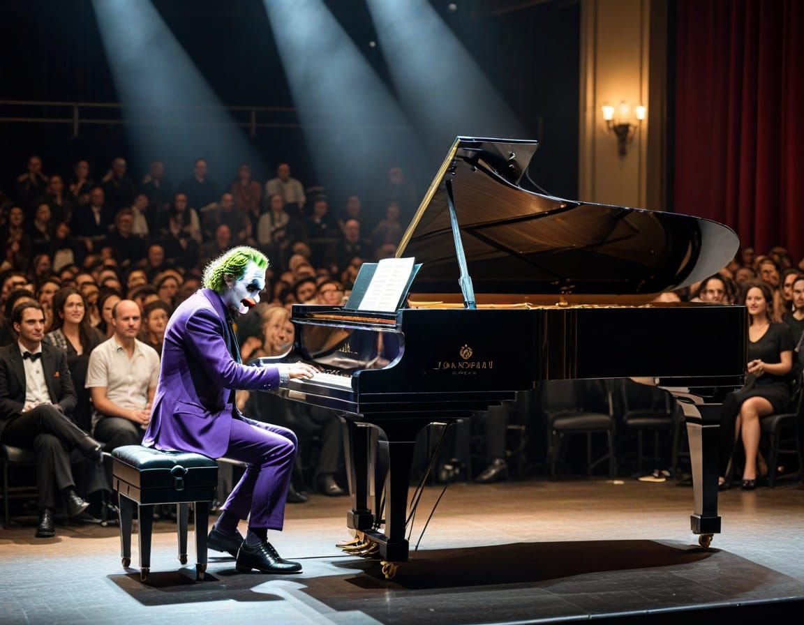 Joker on Stage: A Dramatic Piano Performance