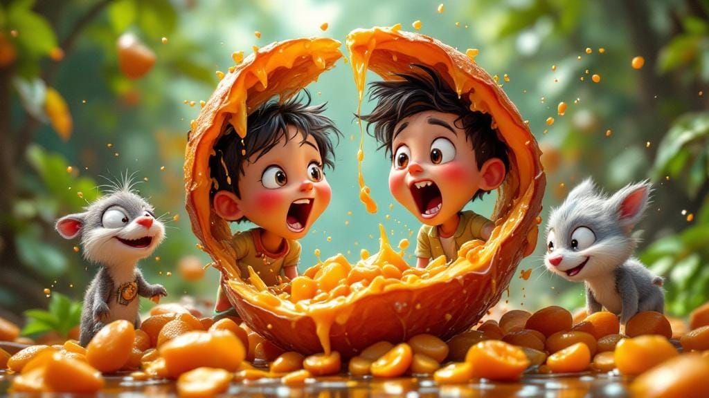 Tamarind Taste Test: Cartoon Kids' Dramatic Reactions