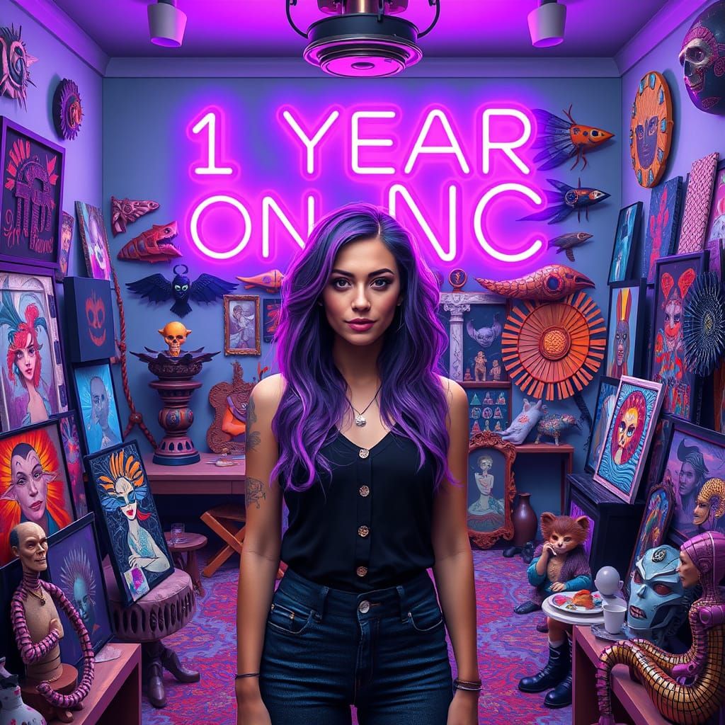 AI Artist Celebrates One Year Milestone in Surreal Studio