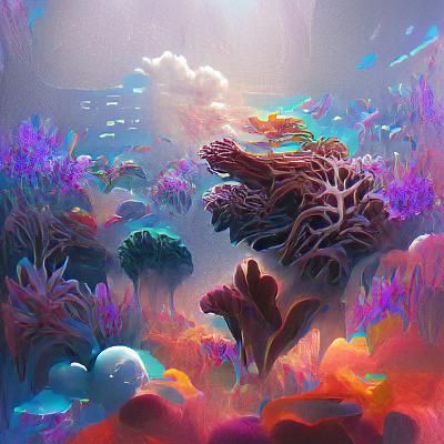 Magical Coral Reef with Volumetric Lighting