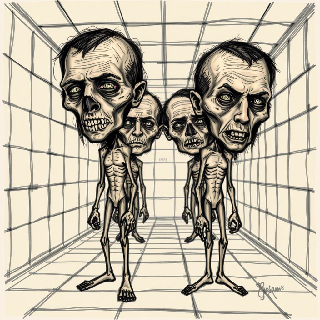 Grotesque Architecture with Distorted Features