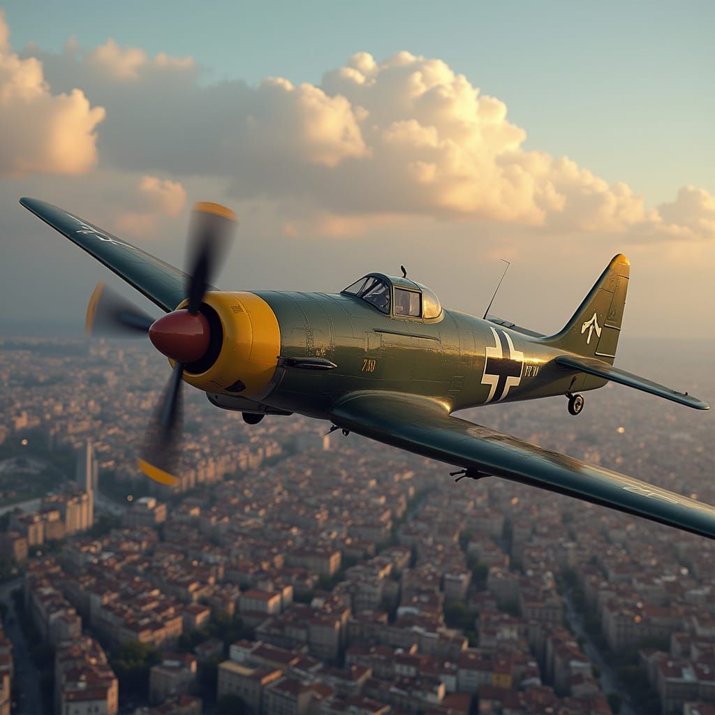P-38 Lightning in Luftwaffe Markings Soars Over Historic Mil...