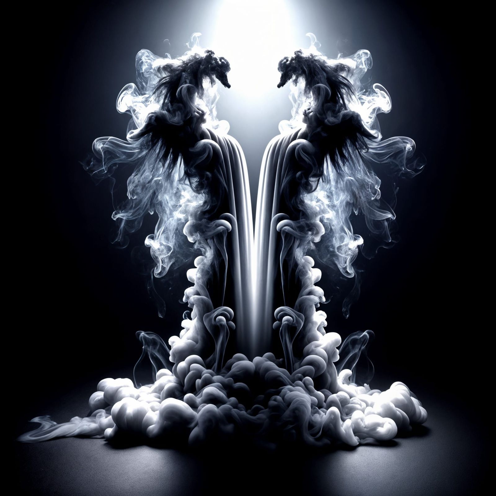 Smoke Art: Miraculous Waterfall Cascade