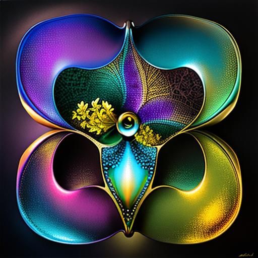 Surreal Orchids in Hyperrealistic Psychedelic Style