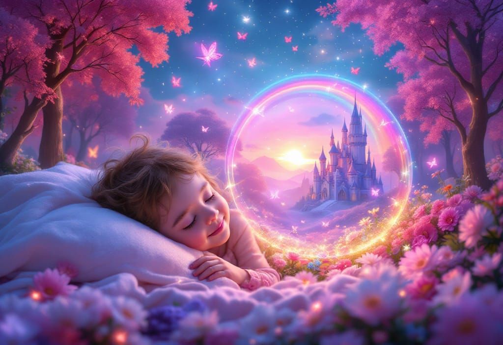 Child's Dream of Fairytale Wonderland