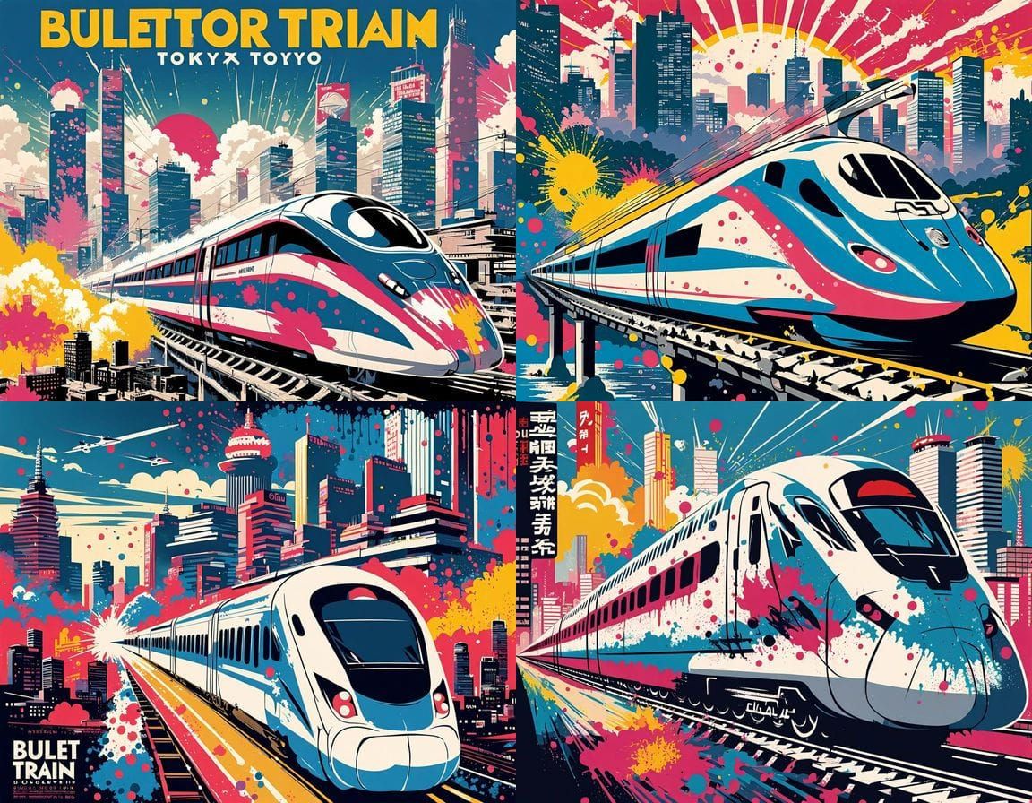 Retrofuturistic Tokyo Disaster Movie Poster