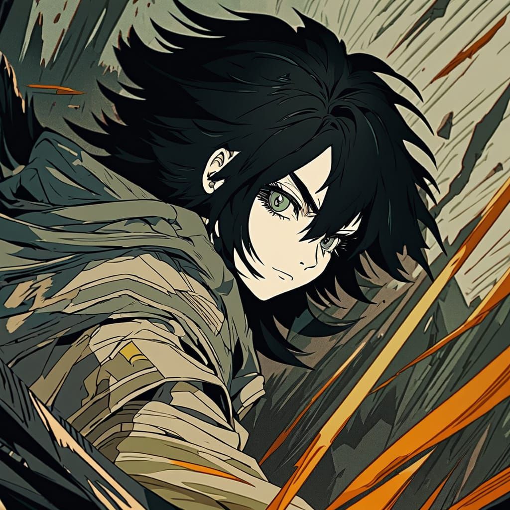 Anime-Style Lady Adventurer in Vibrant Digital Art