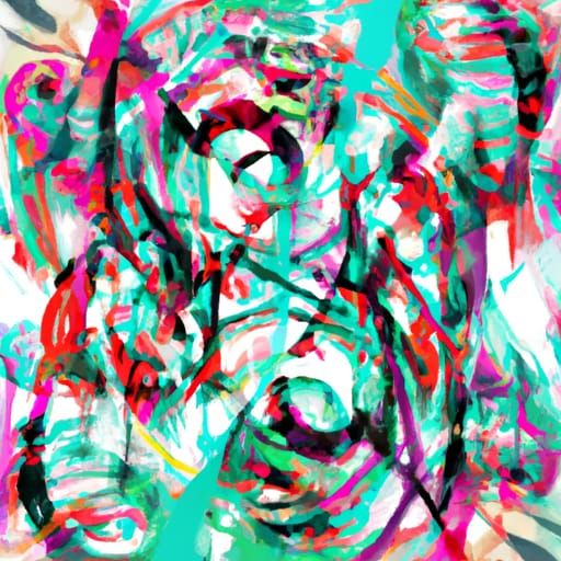 Colorful Abstract Graffiti Modern Art