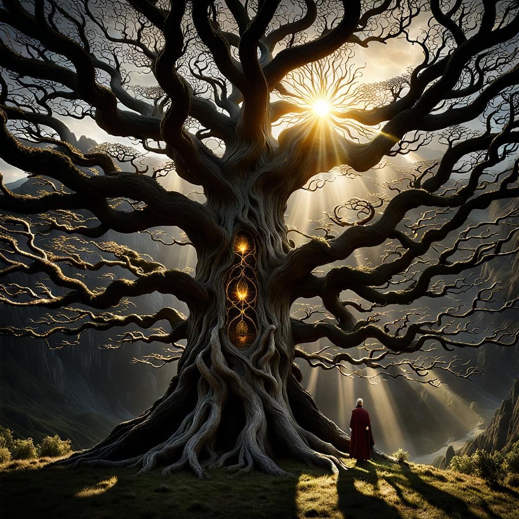 Photorealistic Human Tree in Epic Fantasy Style