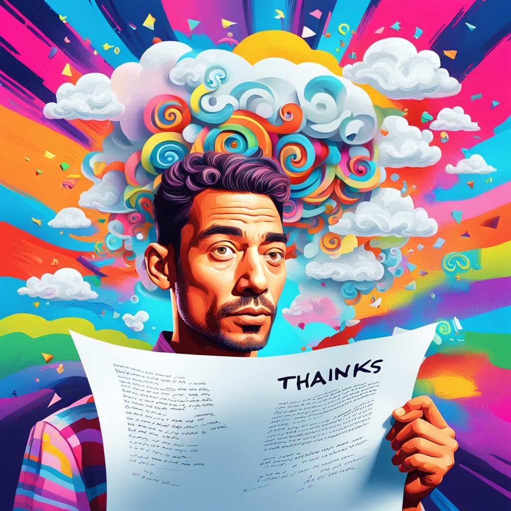 Colorful Pop Art Portrait Thanking Commenters